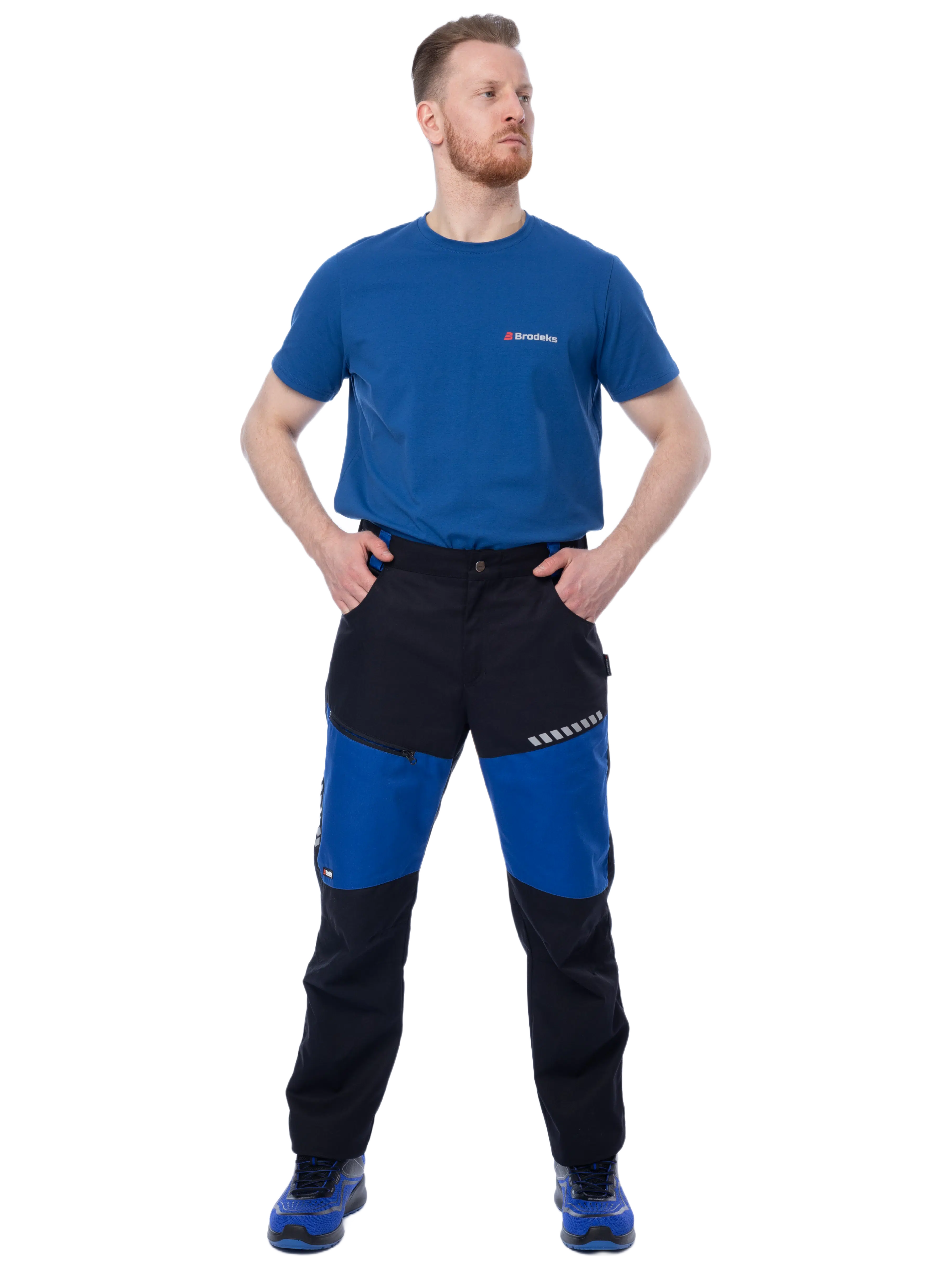 Брюки Brodeks KS334, синий/черный