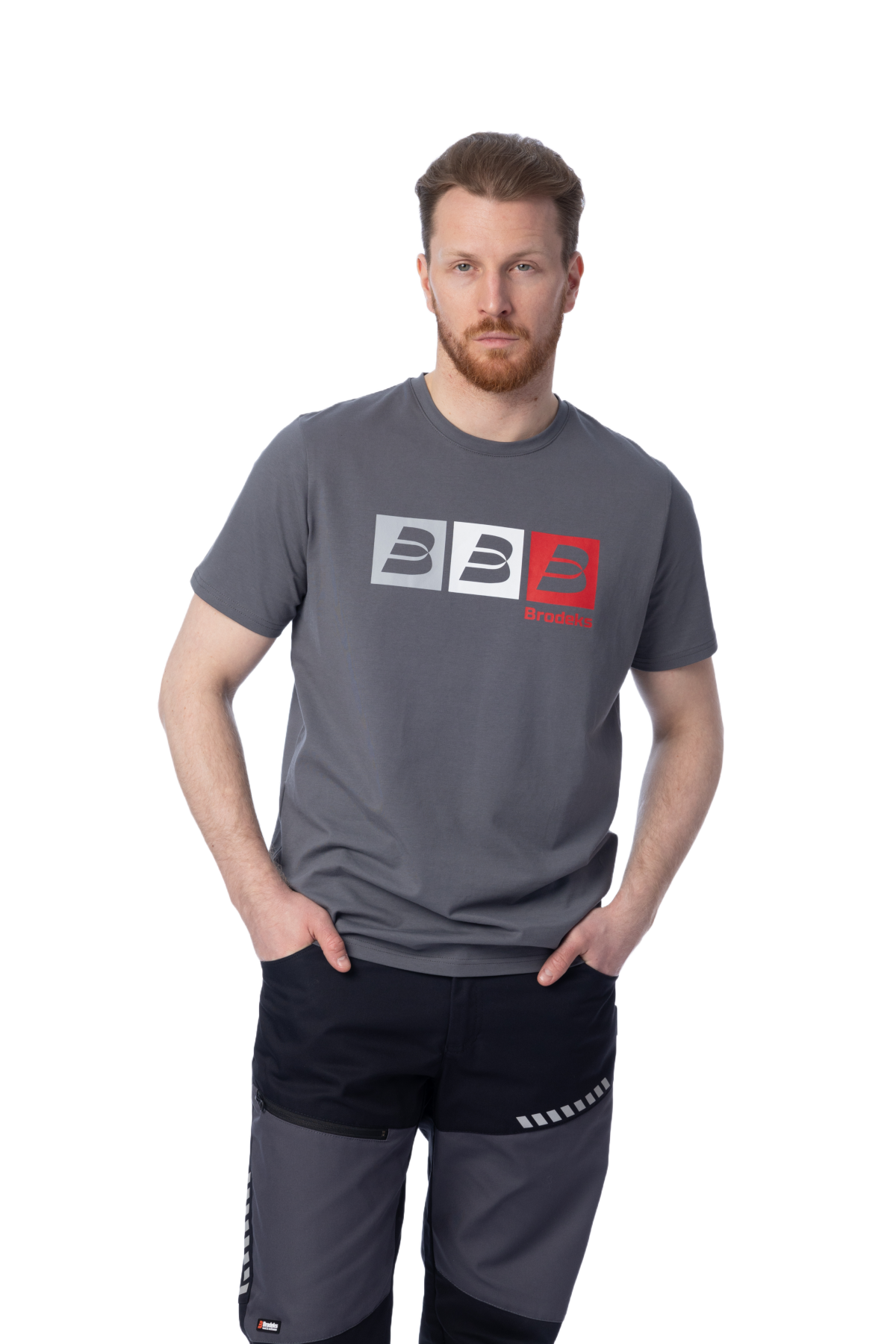 Футболка Brodeks KS705, серый