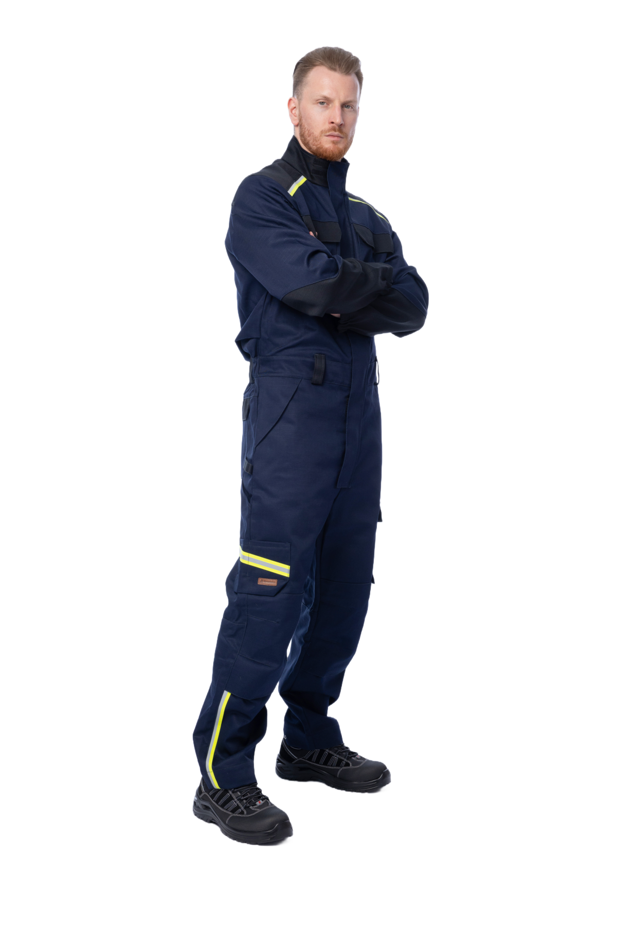 Комбинезон сварщика 1 класса Brodeks FS 58-01, т.синий/черный