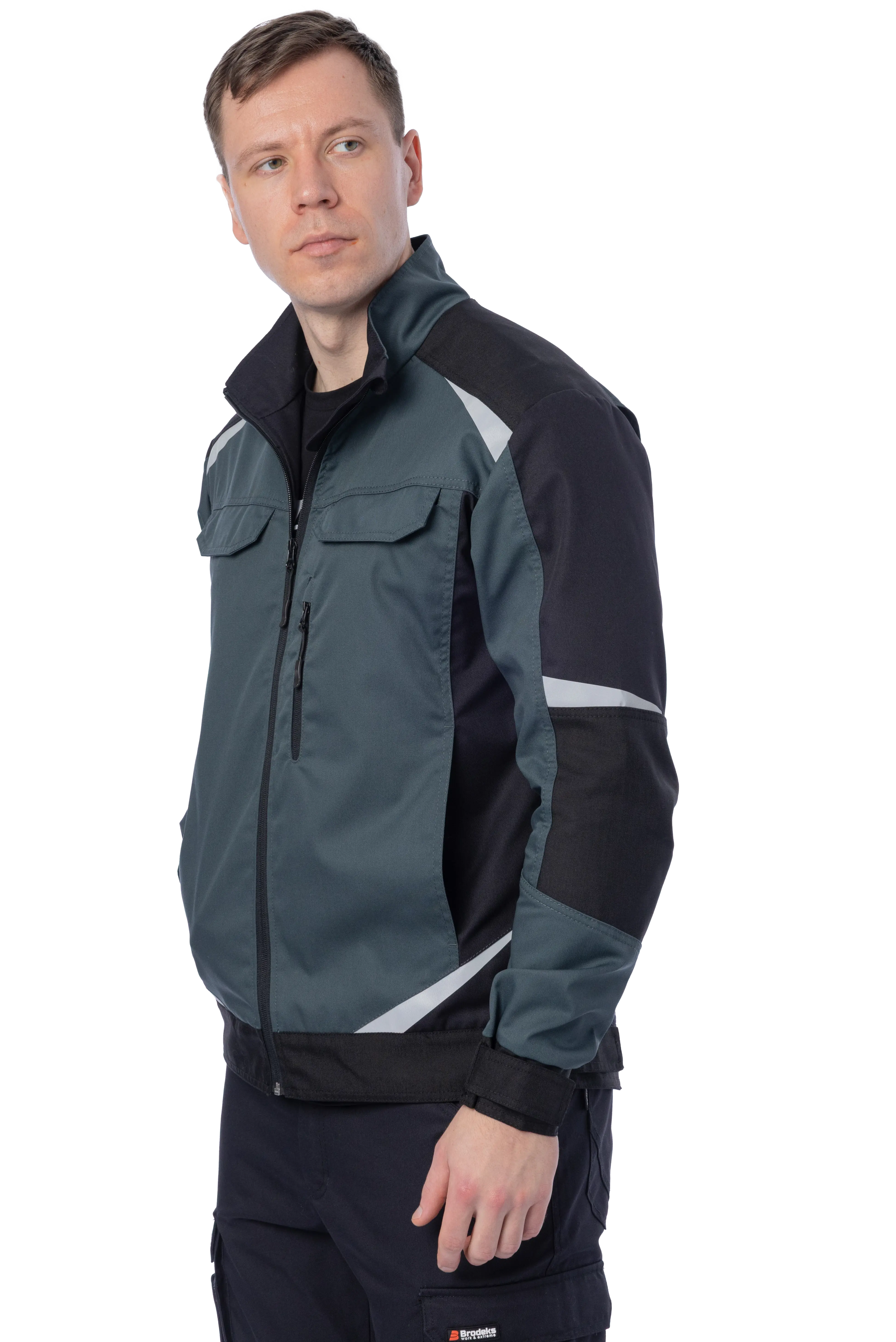 Куртка Brodeks KS202, хвойный/черный