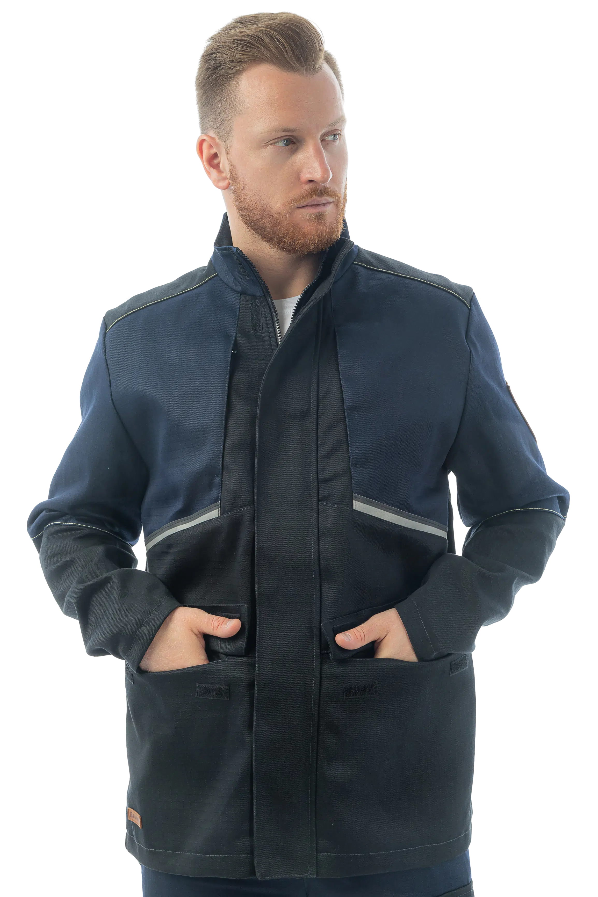 Куртка сварщика 1 класса Brodeks FS 28-01, т.синий/черный