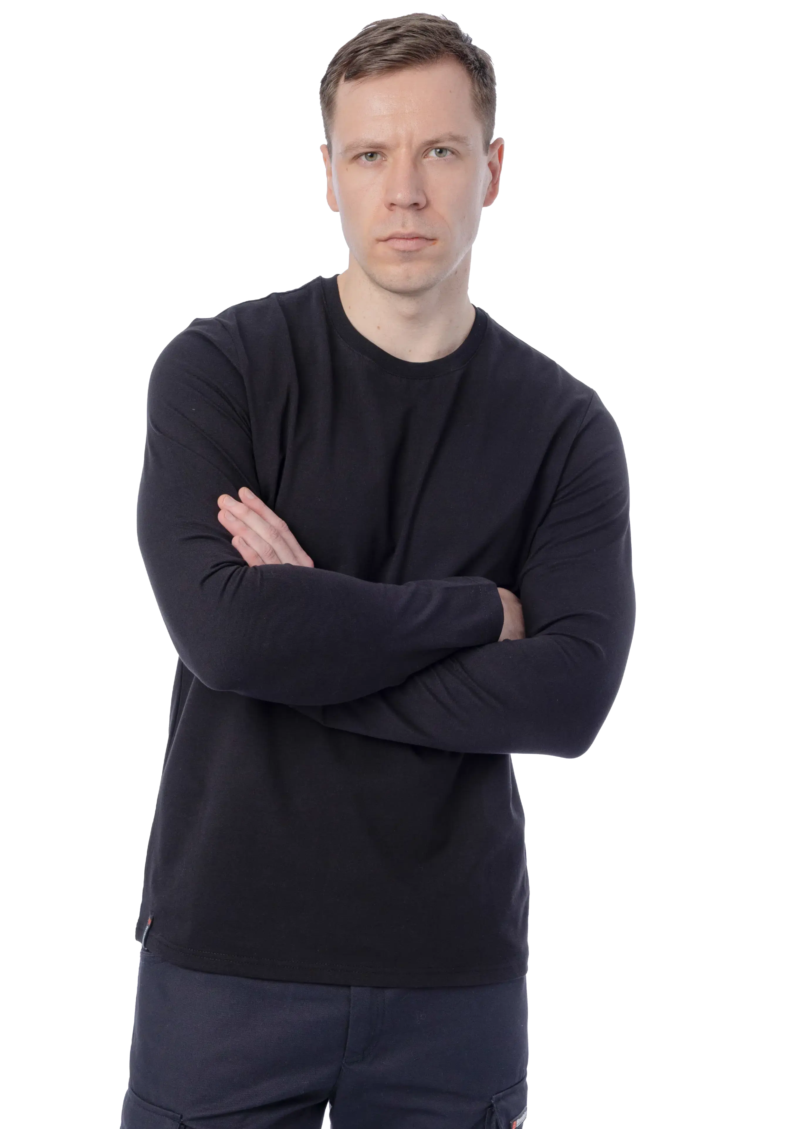 Лонгслив Brodeks KS731, черный