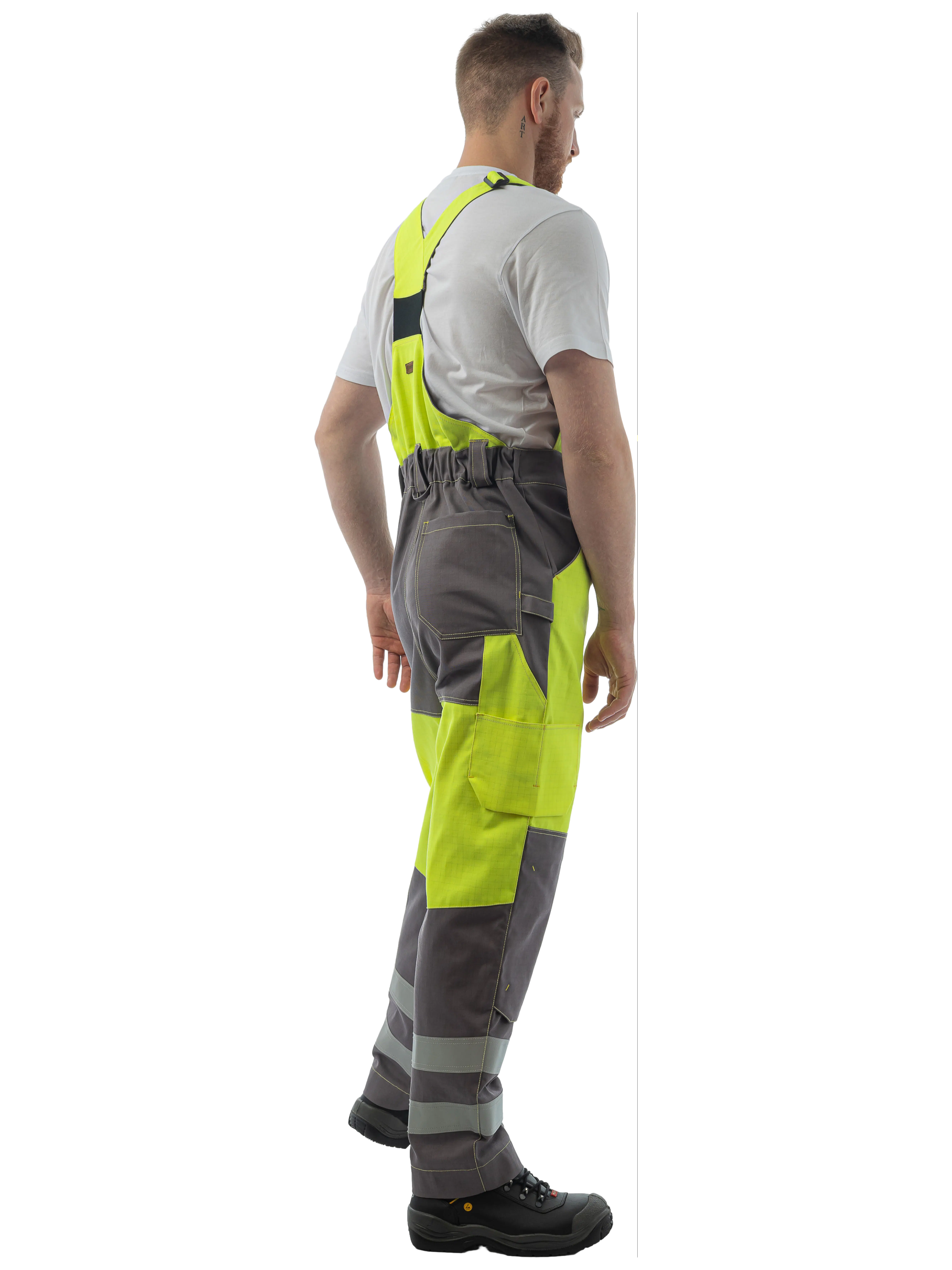 Мультизащитный полукомбинезон Brodeks MS48-61, желтый/серый