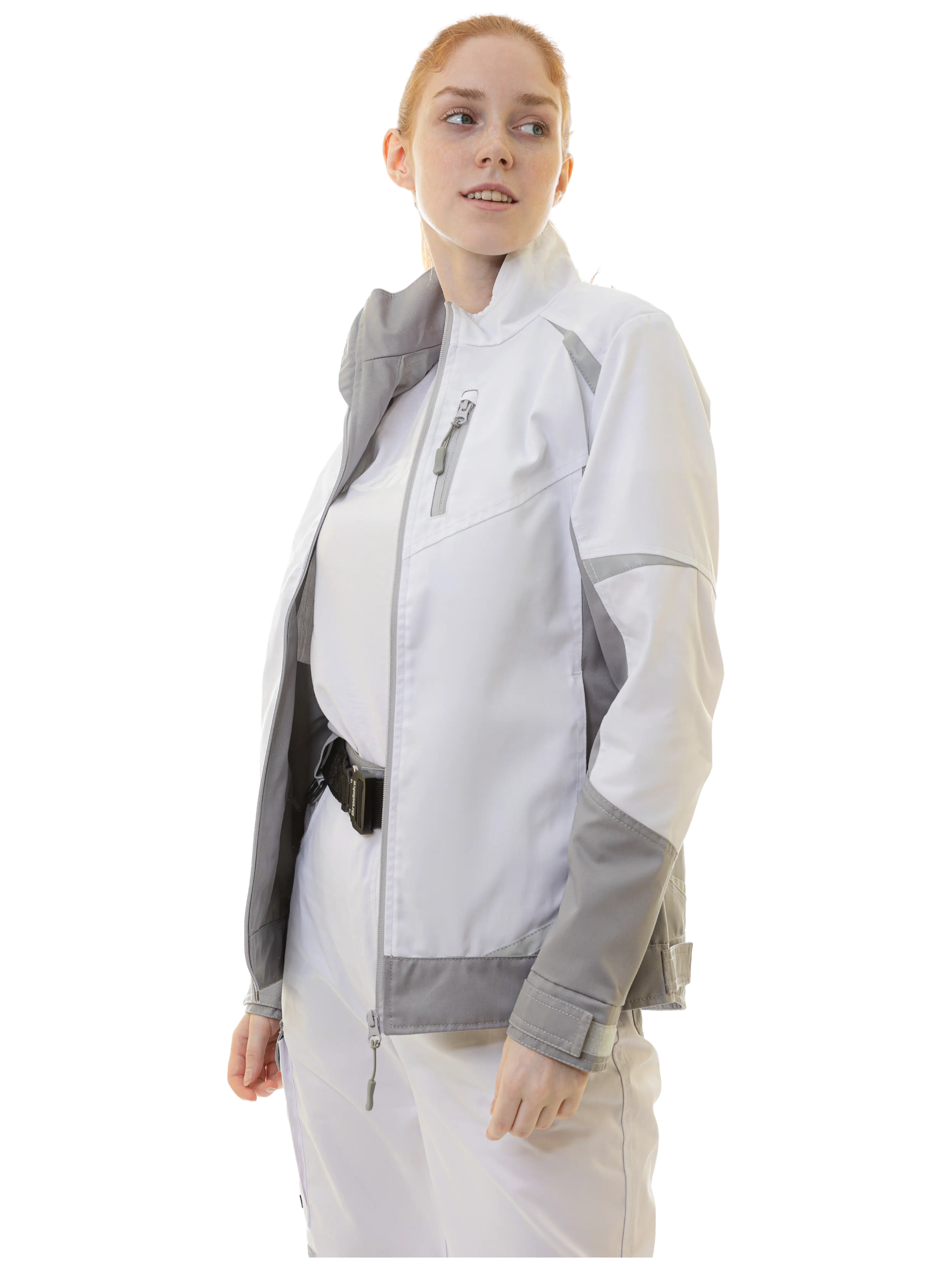 Женская рабочая куртка Brodeks KS228, белый/серый