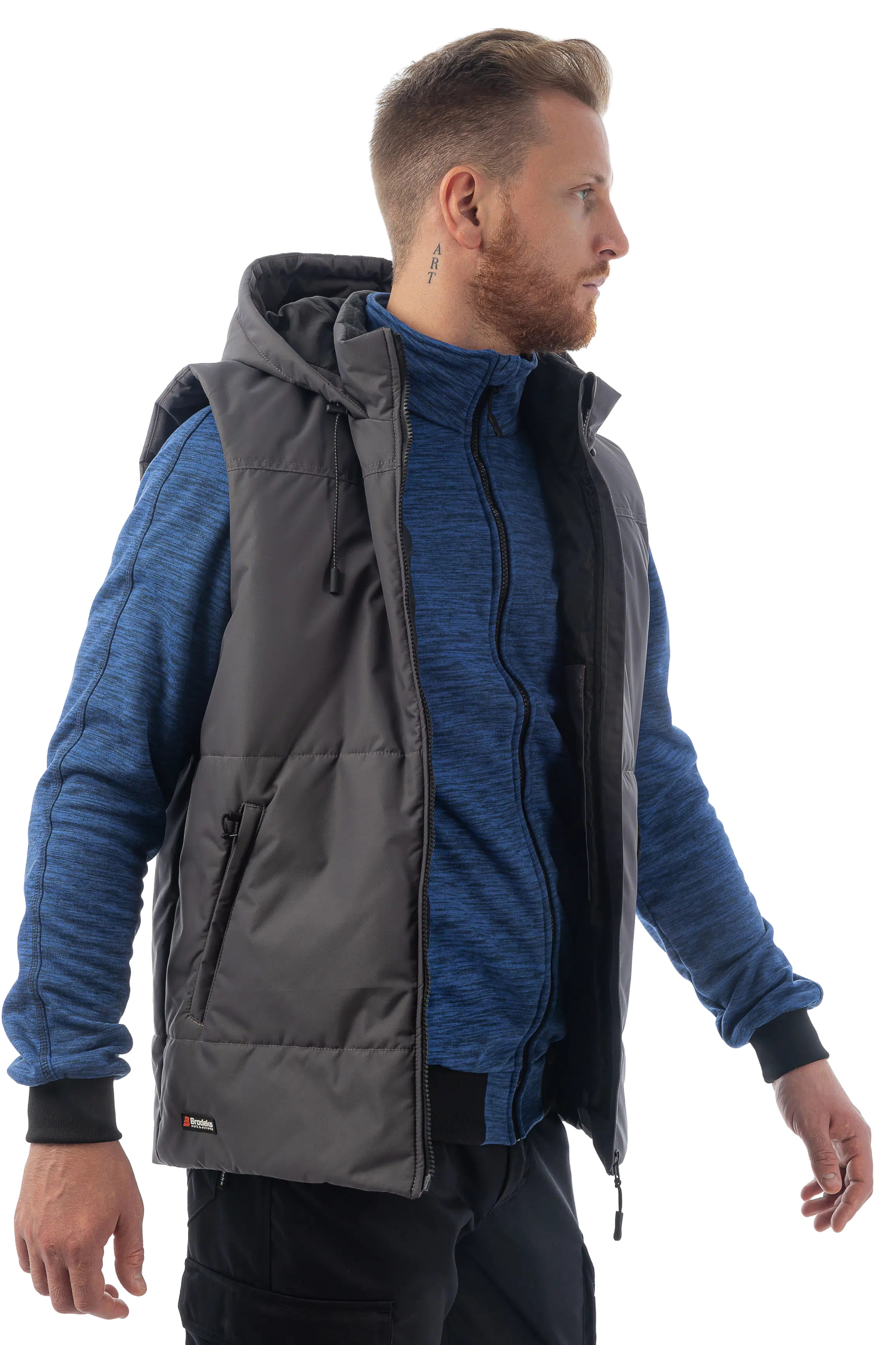 Жилет утепленный Brodeks KW112, серый