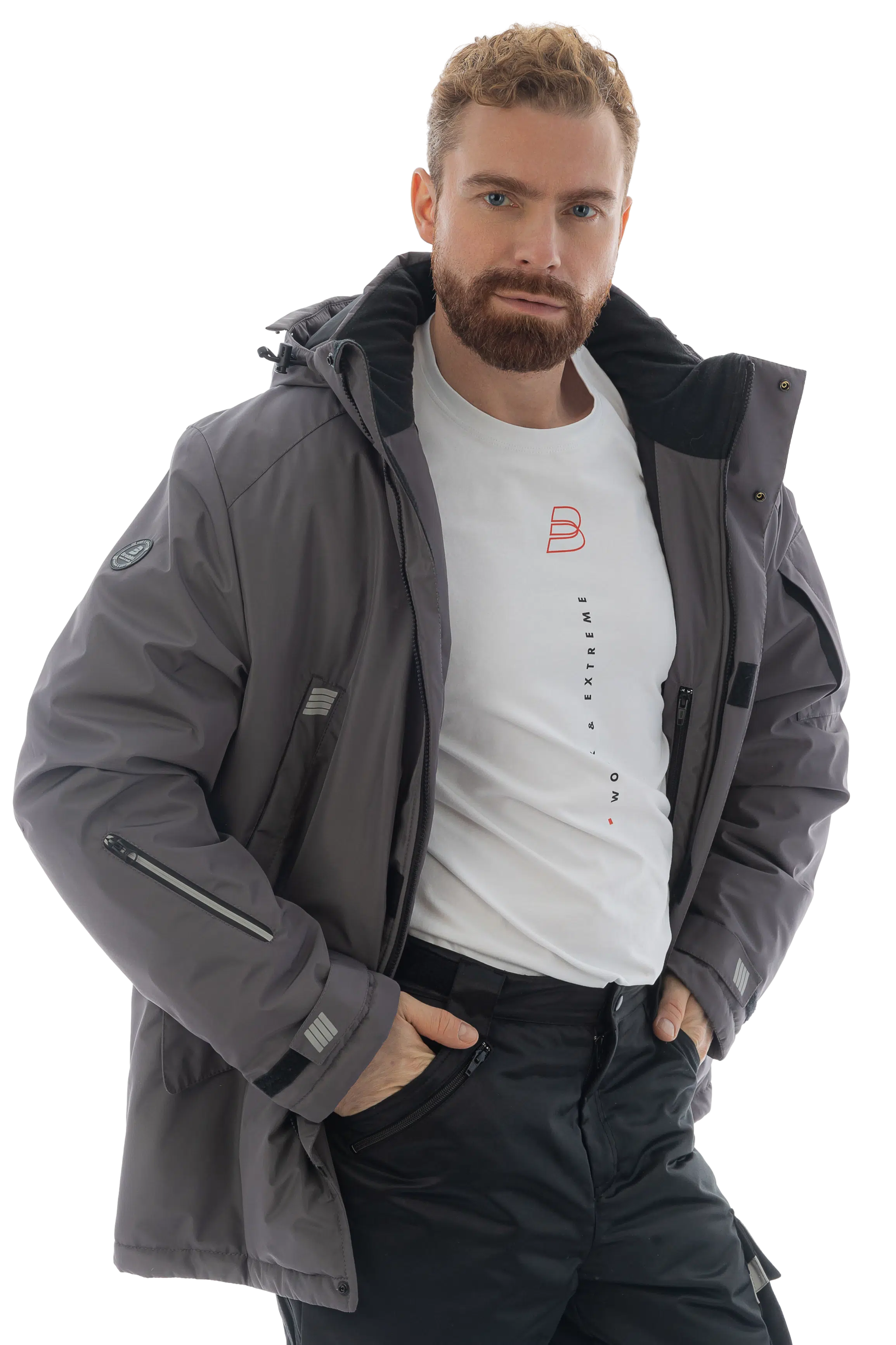 Зимняя куртка-парка Brodeks KW204 , серый